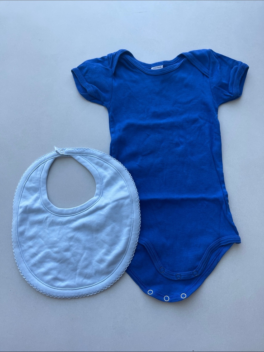 Kissy Kissy Royal Blue Bodysuit with White Bib